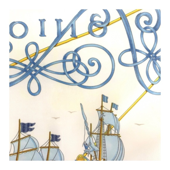 HERMES Authentic Red Silk Scarf - Picture 6 of 9